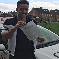 Ben passing his test first time with LGBTQ Drive April 2018